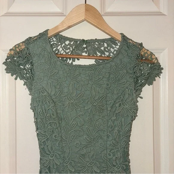 Lulus Romance Language Sage Backless Lace Dress - XS - Picture 5 of 7